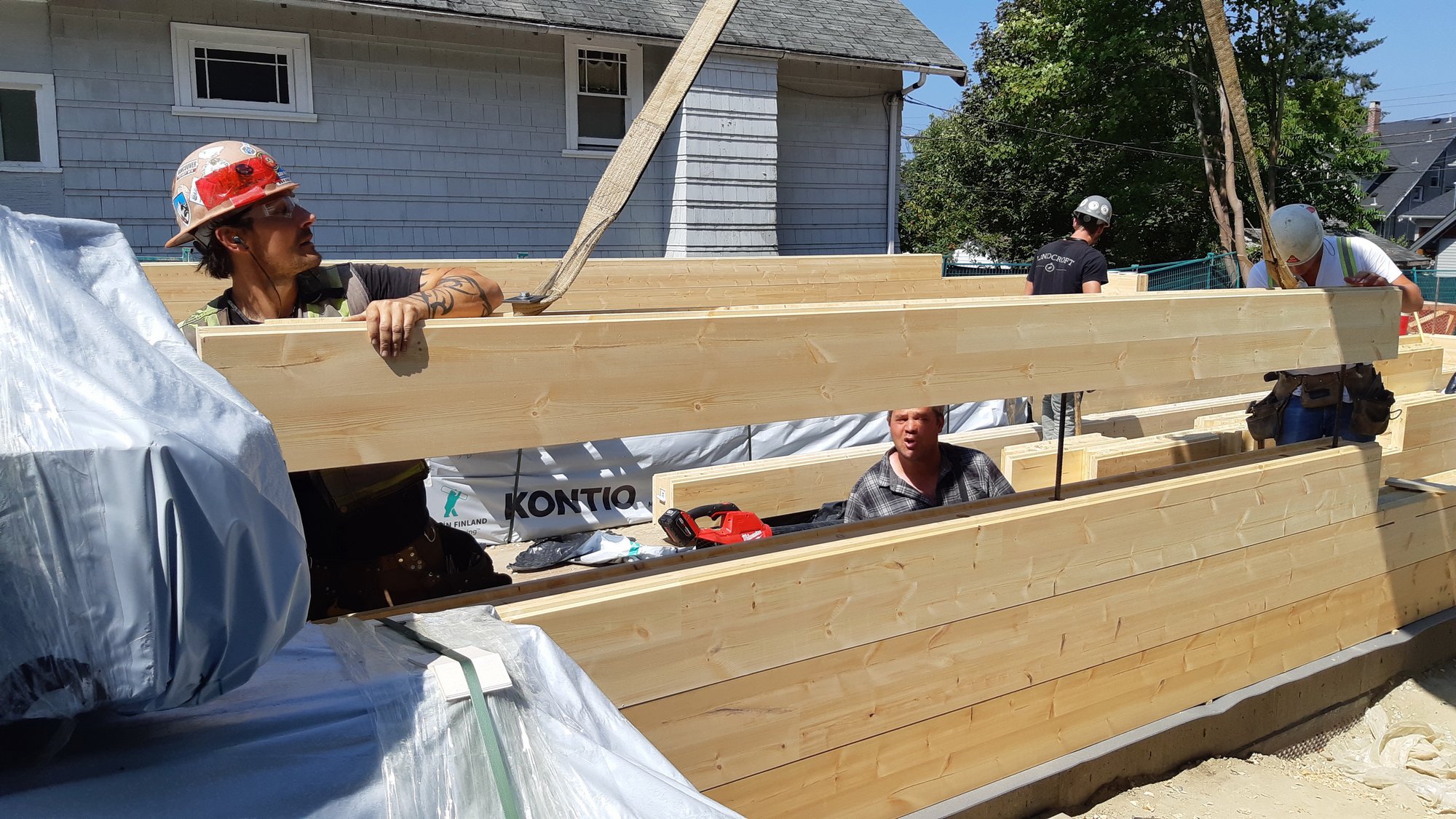 Log home construction-3