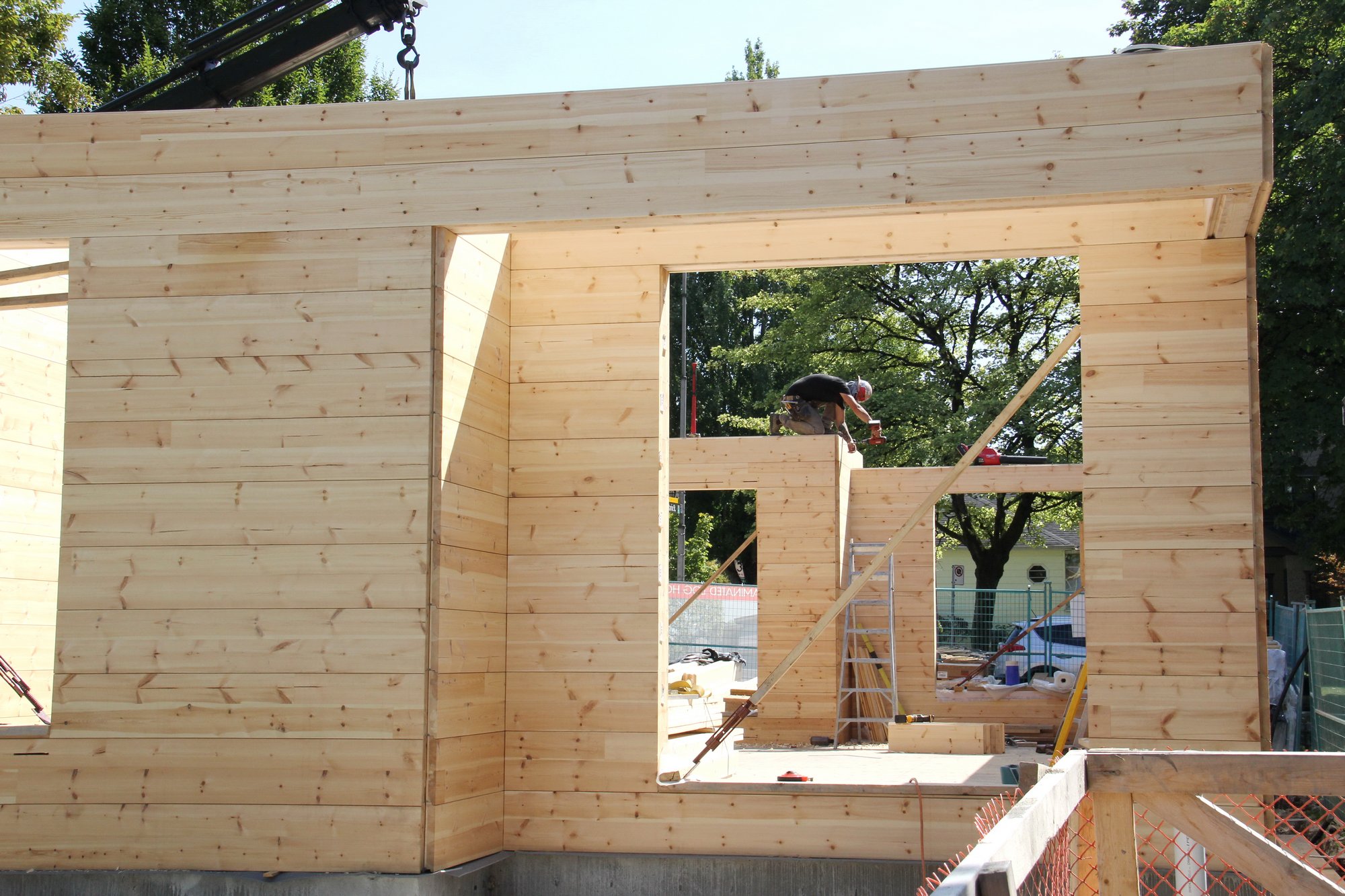 Log home construction-6