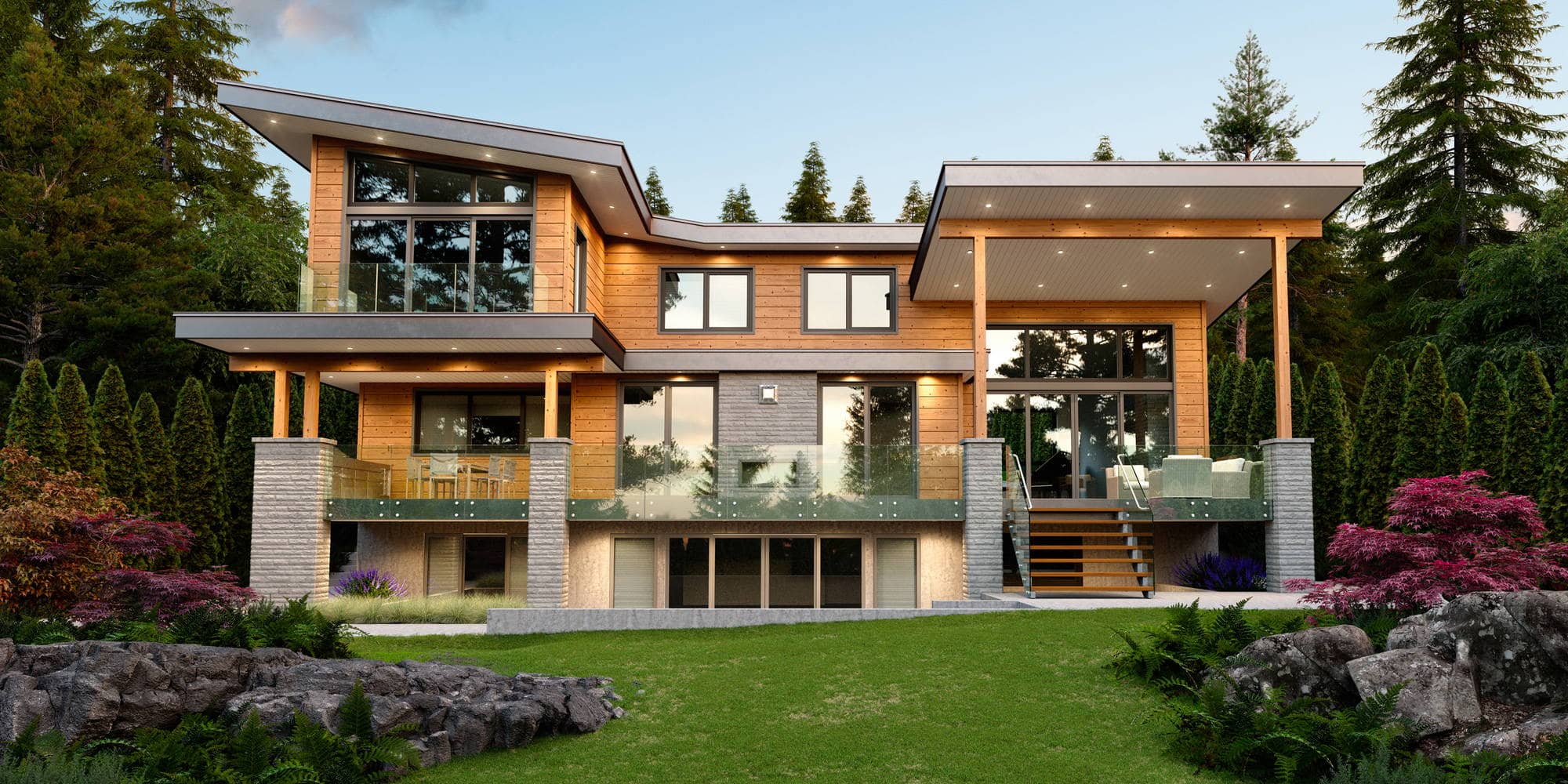 custom log house architectural design 2022